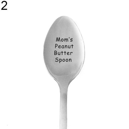 Meizhencang My Peanut Butter Spoon Long Handle Coffee Tea Soup Stir Ice Cream Cereal Gift