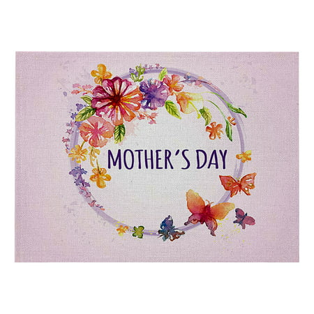 Mother S Day Cotton and Linen Placemat Love Series Non-slip Insulation Pad 08HWC15A#6990 2022 the Hot Mother S Day Cotton