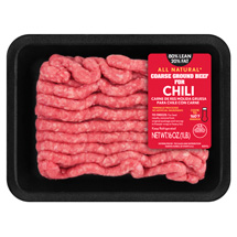 80% Lean/20% Fat, Coarse Ground Beef for Chili Roll, 1 Lb