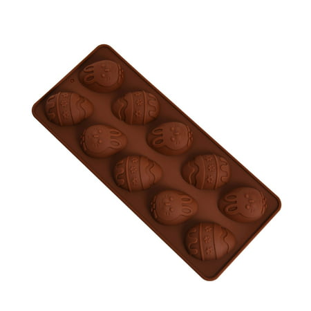 Cake Molds Clearance  10 Easter Eggs Silicone Chocolate Mould DIY Creative Baking Mould Cake Mould