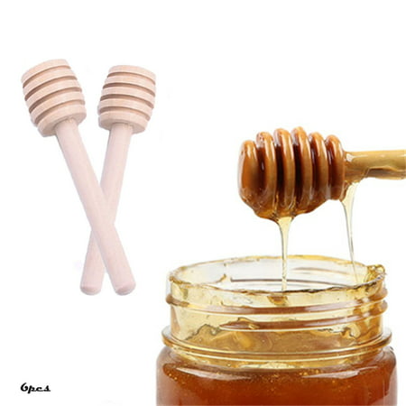 DDgui New Upgraded Mini Wood Honey Sticks Honey Stirrer Honey Wand for Honey Jar Dispense DDgui LCC220922-3439