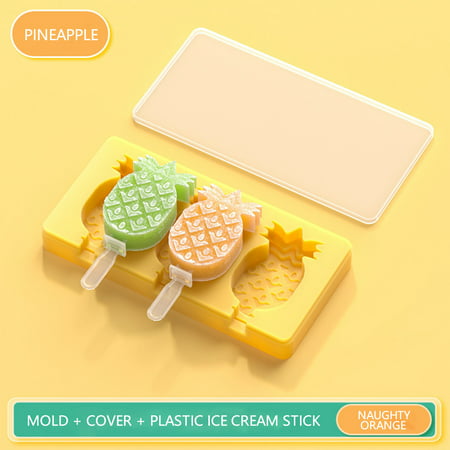 Usupdd Silicone Ice-Pop Molds Pineapple Ice Cream Mould Popsicles Moulds Food Grade DIY Frozen Dessert Ice Cream Moulds for Children WLL220810-4888