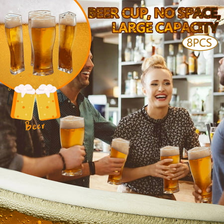 4 in 1 Acrylic Plastic Material Friends Party Holiday Birthday Drink Beer Mug 08HWC15A#4973 2022 the Hot 4 in 1