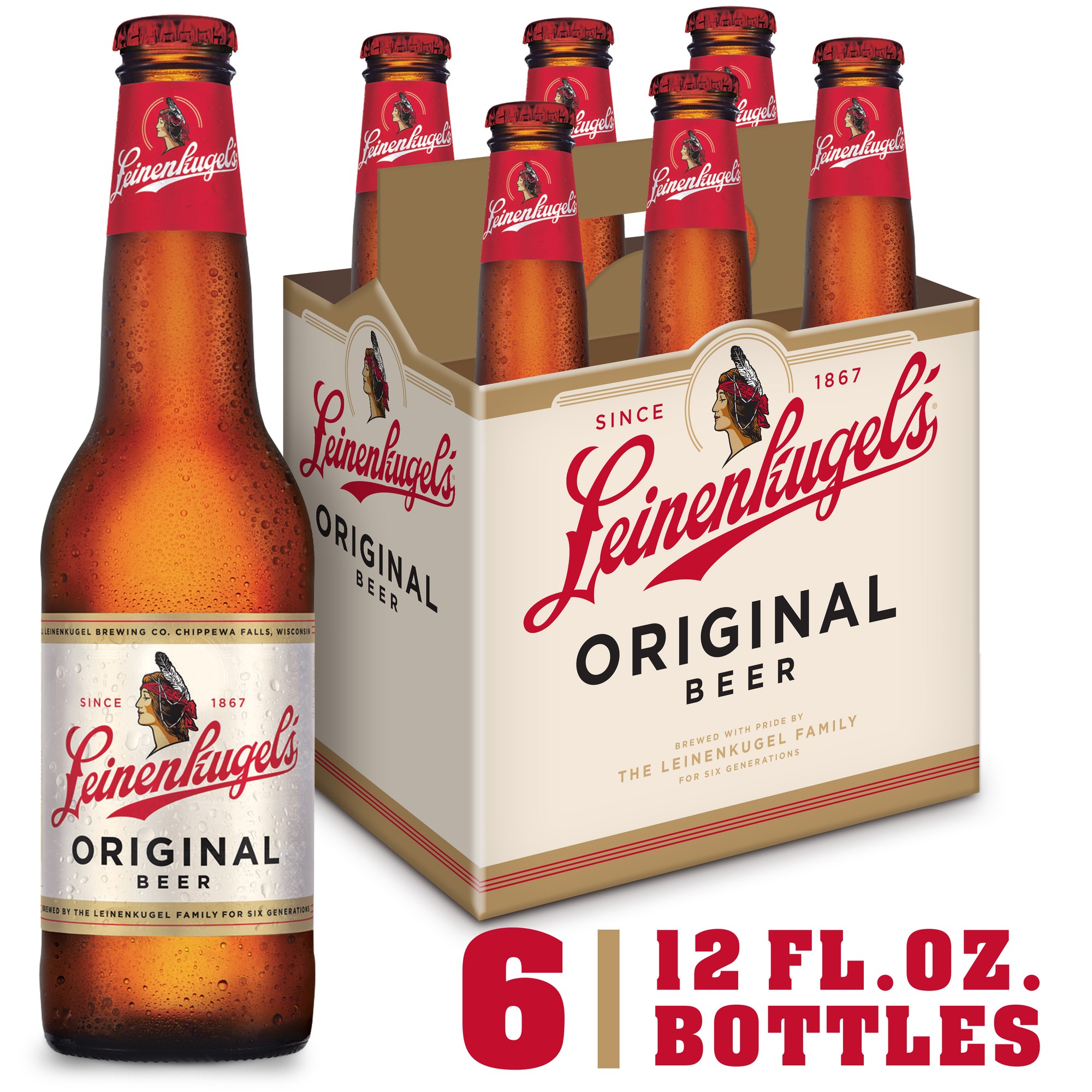Leinenkugel's Original Ale Beer, 6 Pack, 12 Fl. Oz. Bottles, 4.7% ABV
