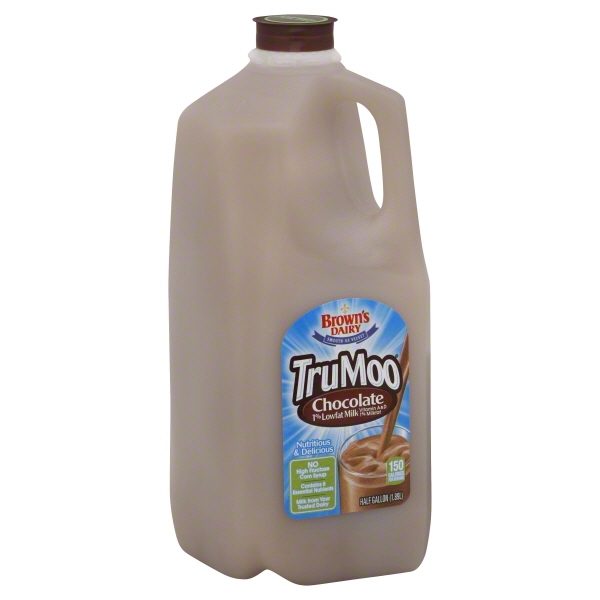 Brown's Dairy TruMoo 1% Low-Fat Chocolate Milk, Half Gallon