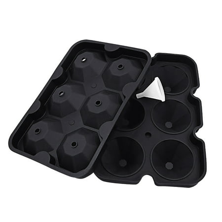 DDgui New Diamond Shape Ice Cube Maker 6-Diamond Ice Tray Ice Cube Mold Storage Container DDgui LBB220920-7287