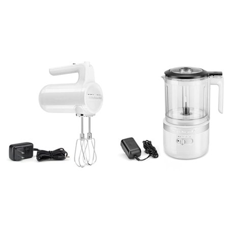 KitchenAid Cordless 7 Speed Hand Mixer - KHMB732 & Cordless 5 Cup Food Chopper - KFCB519