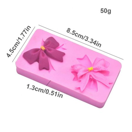 Bow Silicone Mold Dessert Mold Christmas Holiday Birthday Wedding Party DIY Gift Making Molds for Cake Chocolate Fondant Cookie