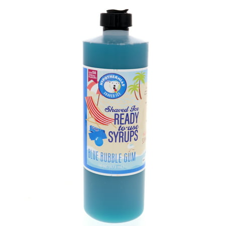 Hypothermias BLUE BUBBLE GUM (16 Fl Oz) Handcrafted Hawaiian Snow Cones Flavor Syrups for Drinks  Coffee  Shaved Ice & Slushie  Piraguas  Raspados  So