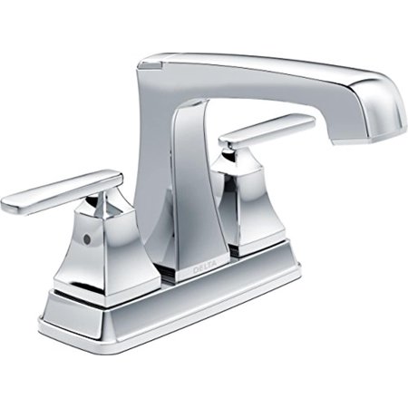 Delta Faucet Ashlyn Centerset Bathroom Faucet Chrome  Bathroom Sink Faucet  Diamond Seal Technology  Metal Drain Assembly  Chrome 2564-mpu-dst