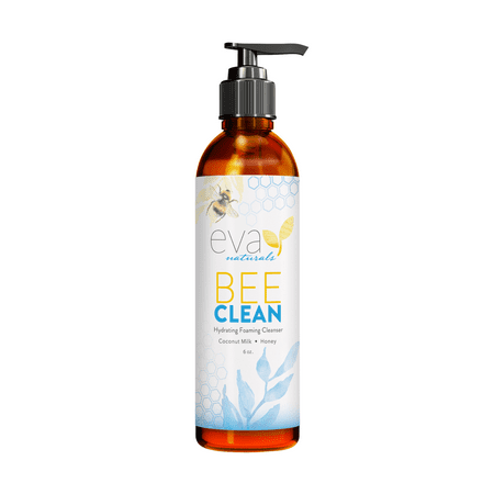 Eva Naturals Bee Clean Hydrating Foaming Cleanser - Moisturizing  Non-Stripping Daily Acne Face Wash for All Skin Types - for Sensitive Skin  Dry Skin