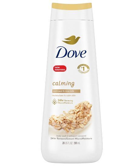 Dove Gentle Body Wash Calming Oatmeal & Rice Milk Skin Cleanser  20 Oz