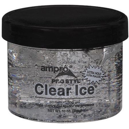 Ampro Clear Ice Protein Styling Gel  Ultra Hold 10 Oz (Pack of 2)