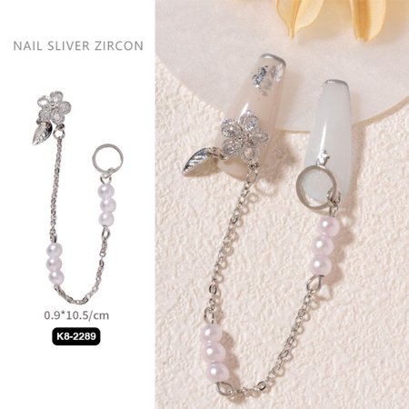 DIY Crystal Butterfly Pearl Manicure Jewelry Bowknot Zircon Nail Decoration Nail Art Rhinestones K8-2289