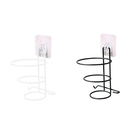FengLS 2PC Hair Dryer Rack Hair Dryer Rack Free Punching Iron Wall-mounted Storage Rack 09-Kitchen-12A#15069 Home Kitchen MYF2PC Hair Dryer