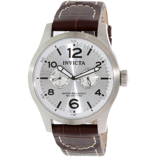 Invicta Men's I-Force 0765 Brown Leather Swiss Quartz Dress Watch