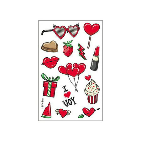 Crystal Love Tattoo Sticker Couple Confession Proposal Face Arm Tattoo Sticker - 2022 New Toys Crystal Love Tattoo A812#3619