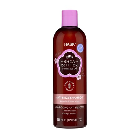 HASK Anti-Frizz Shampoo Sulfate Free Shea Butter and Hibiscus Oil  12 Fl Oz 6 Packs