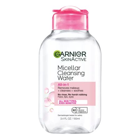 Garnier SkinActive Micellar Cleansing Water  All-in-1 Makeup Remover and Facial Cleanser  for All Skin Types  3.4 Fl Oz