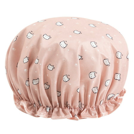 MIANHT Printing Color Waterproof Shower Cap Bathing Cap Double Layered Shower Hat - 2022 Printing Color Waterproof R-#8654