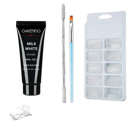 R#4973，15Ml Nail Art Extension Gel Nail Mold Brush Nail Art Crystal Set，P#4973 GL8