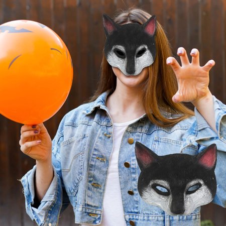 FengLS Halloween Animal Mask Dance Party Dress up Facial Decoration 09-Decor-10A#2723 Ideal Gift Halloween Animal Mask