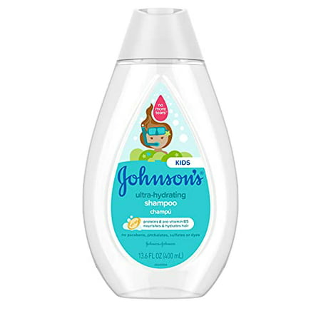 Johnson S Ultra-Hydrating Tear-Free Kids  Shampoo with Pro- Vitamin B5 & Proteins  Paraben-  Sulfate- & Dye-Free Formula  Hypoallergenic & Gentle for 