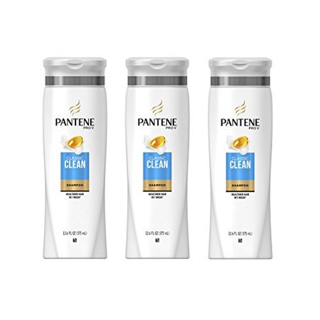 Pantene Pro-V Classic Clean Shampoo  12.6 Fl Oz (Pack of 3) (Packaging May Vary)