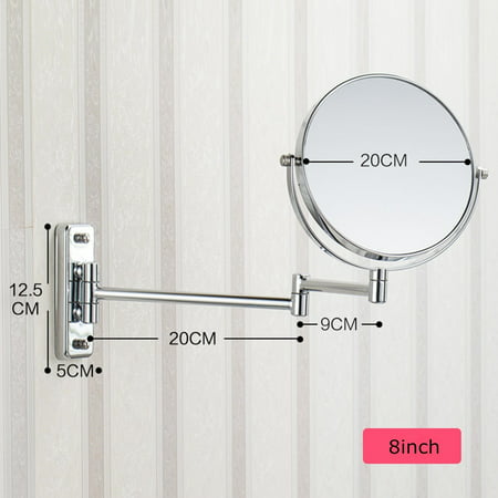 Fiudx Foldable Wall-mounted 8-inch Makeup Mirror 360° Rotation 2518