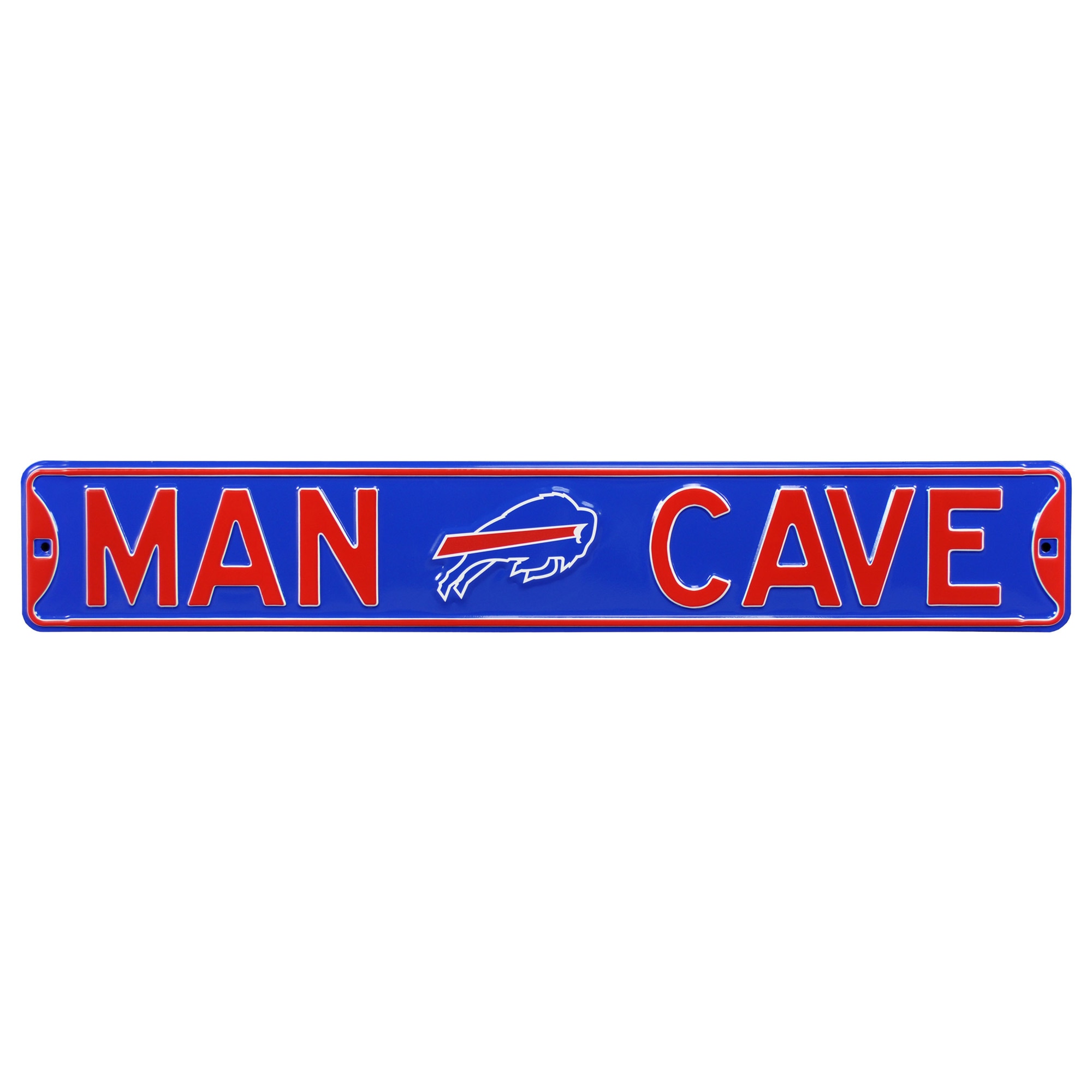 Blue Buffalo Bills 6  X 36  Man Cave Steel Street Sign