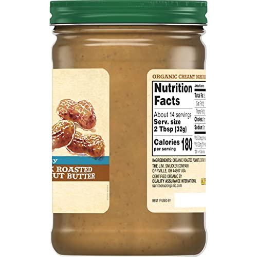 Santa Cruz, Organic Creamy Dark Roasted Peanut Butter, 16 Oz(Case of 12) thumbnail