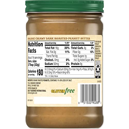Santa Cruz, Organic Creamy Dark Roasted Peanut Butter, 16 Oz(Case of 12) thumbnail