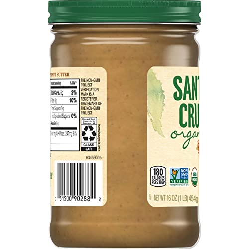 Santa Cruz, Organic Creamy Dark Roasted Peanut Butter, 16 Oz(Case of 12) thumbnail