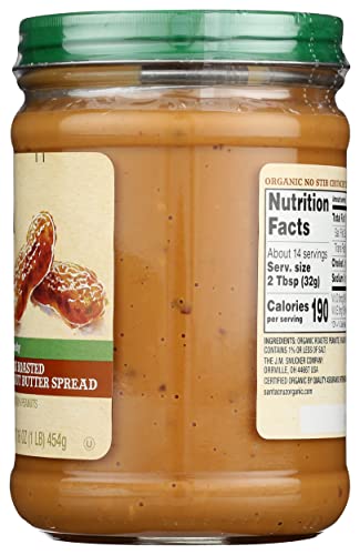 Santa Cruz, Organic Peanut Butter Dark Crunchy, 16 Oz(Case of 12) thumbnail