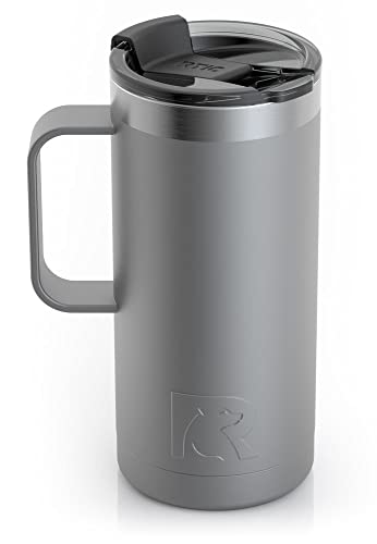 RTIC 16 Oz Coffee Travel Mug with Lid and Handle, Stainless Steel Vacuum-Insulated Mugs, Leak, Spill Proof, Hot Beverage and Cold, Portable Thermal Tu thumbnail