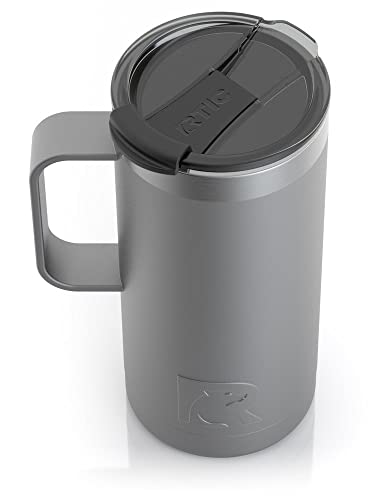 RTIC 16 Oz Coffee Travel Mug with Lid and Handle, Stainless Steel Vacuum-Insulated Mugs, Leak, Spill Proof, Hot Beverage and Cold, Portable Thermal Tu thumbnail