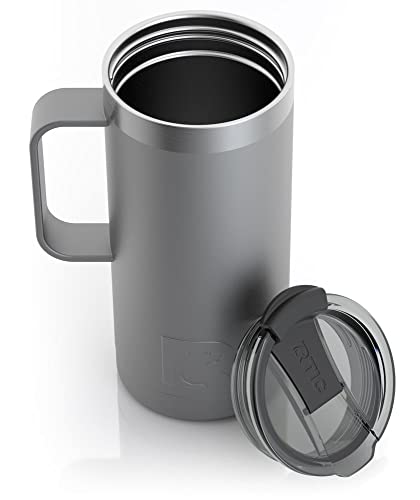 RTIC 16 Oz Coffee Travel Mug with Lid and Handle, Stainless Steel Vacuum-Insulated Mugs, Leak, Spill Proof, Hot Beverage and Cold, Portable Thermal Tu thumbnail