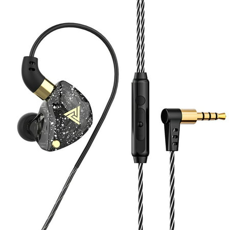 Fiudx Sports Headset in-ear Wire Control with Microphone Subwoofer Mobile Phone Headset 3619