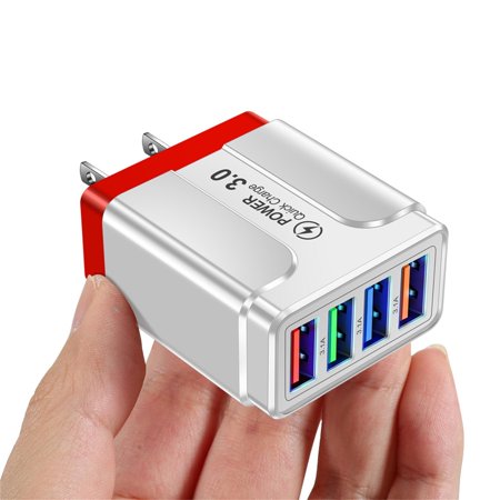4 Port Fast Quick Charge 3.0 USB Hub Wall Charger 3.5A Power Adapter US Plug - 2022 New 4 Port Fast A813A#7668