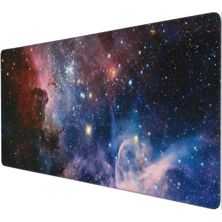 Desk Mat Extended Gaming Mouse Pad Large Non-Slip Rubber Base Mousepad with Stitched Edges Waterproof Desk Pad for Computer/Laptop/Work/Office/Home