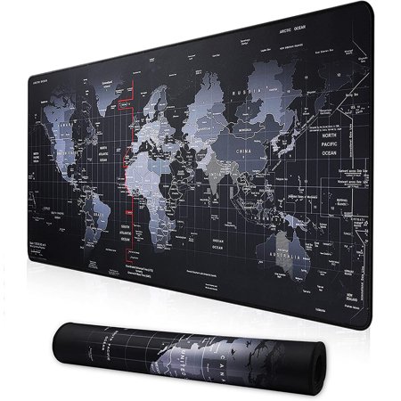 Gaming Mouse Pad Large Extended Mouse Mat with Stitched Edge Desk Mat Keyboard Pad for Laptop Computer Desktop PC Gamer Office and Home Non-Slip Rubbe
