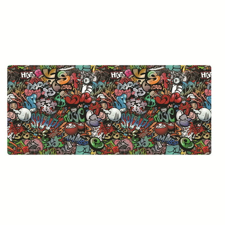 YMILEMY Large Gaming Mouse Pad with Stitched Edges Extended Non-Slip Base for Home
