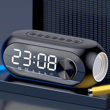 Usupdd Waterproof Drop-proof Wireless Bluetooth Speaker Alarm Clock Good Sound Quality Long Battery Life Perfect Desktop Companion Usupdd220809-7287