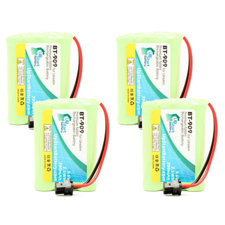 4x Pack - UpStart Battery Uniden TRU-9585 Battery - Replacement for Uniden Cordless Phone Battery (700mAh  3.6V  NI-MH)