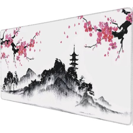 Desk Mat Extended Gaming Mouse Pad Large Non-Slip Rubber Base Mousepad with Stitched Edges Waterproof Desk Pad for Computer/Laptop/Work/Office/Home