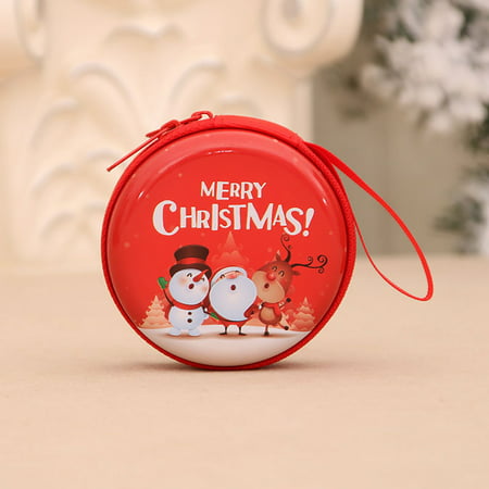 FengLS Christmas Gifts  Christmas Purses  Children S Gifts  Christmas Gift Bags  Earphone Data Cable Storage Box Gifts 10-MYF HAPPY-06A#3619 LUCKY MYF
