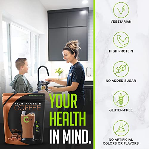 CHIKE Mocha High Protein Iced Coffee, 20 G Protein, 2 Shots Espresso, 1 G Sugar, Keto Friendly and Gluten Free, 14 Servings (15.3 Ounce) thumbnail