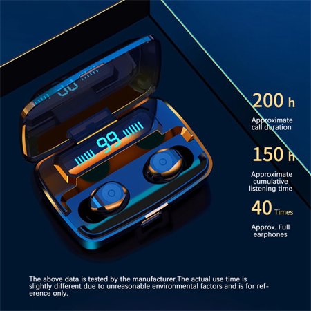 Usupdd New Fashion Earphone Mini Headphone Sports Stereo in-ear Bluetooth 5 with Wireless Charging - 2022 New Toys Earphone Mini Headphone a-a#5588
