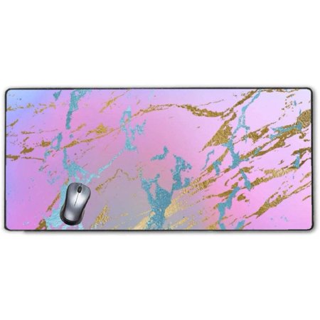Stitched Edges Large Gaming Mouse Pad Extended Mousepad with Non-Slip Rubber Base for Laptop Desktop Computer Keyboard Mat