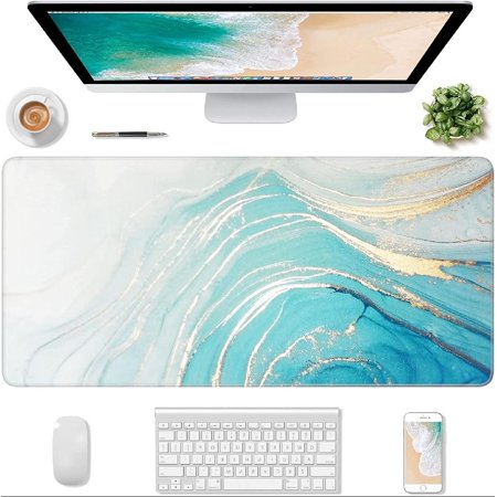 Extended Gaming Mouse Pad  Large Desk Pad  Computer Keyboard Mousepad  Waterproof Mouse Mat with Stitched Edges and Non-Slip Base